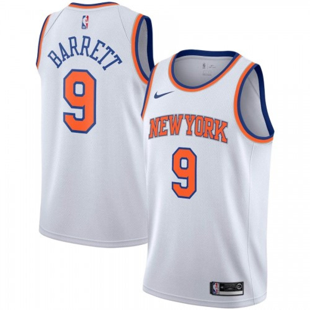 Men's New York Knicks RJ Barrett #9 Nike White 2019/20 Swingman NBA Jersey - Association Edition