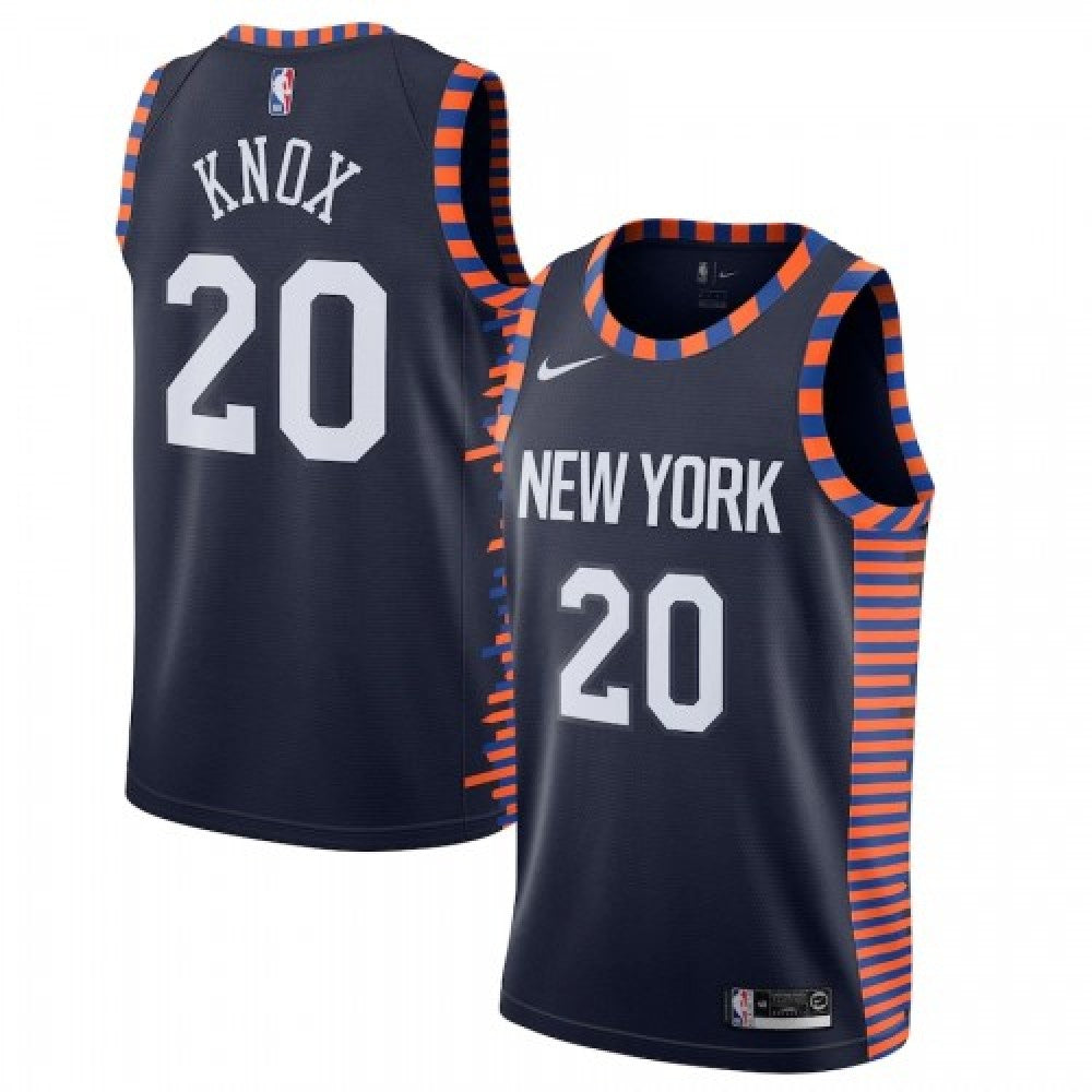 Men's New York Knicks Kevin Knox II #20 Nike Navy 2019/20 Finished Swingman NBA Jersey - City Edtion