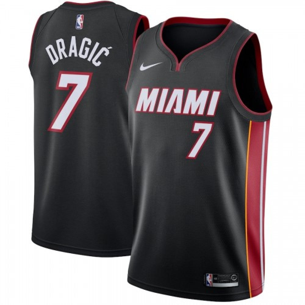 Men's Miami Heat Goran Dragic #7 Nike Black Swingman NBA Jersey - Icon Edition