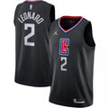 Men's LA Clippers Kawhi Leonard #2 Jordan Black 202021 Swingman NBA Jersey - Statement Edition
