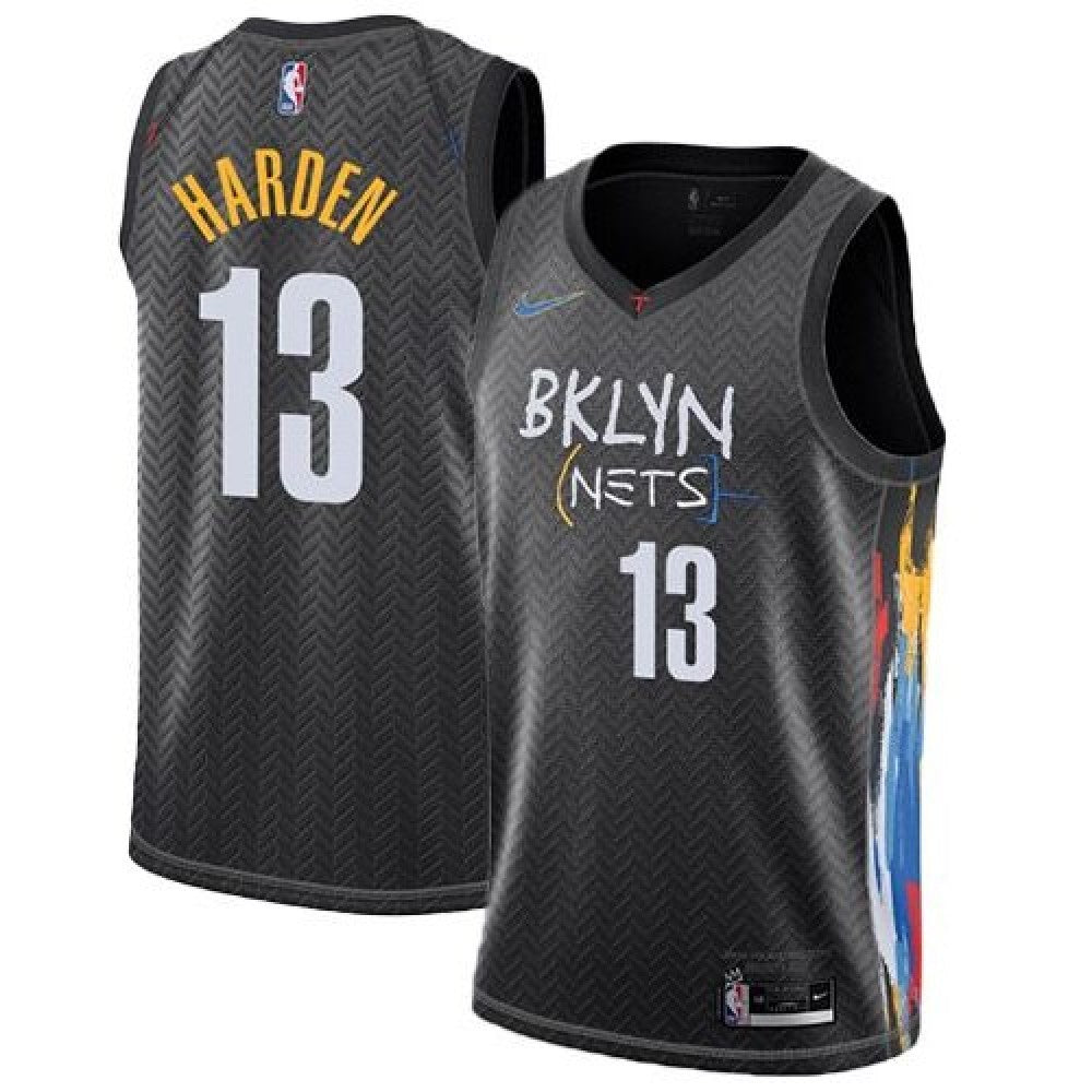 Men's Brooklyn Nets James Harden #13 Nike Black 2020/21 Swingman NBA Jersey - City Edition