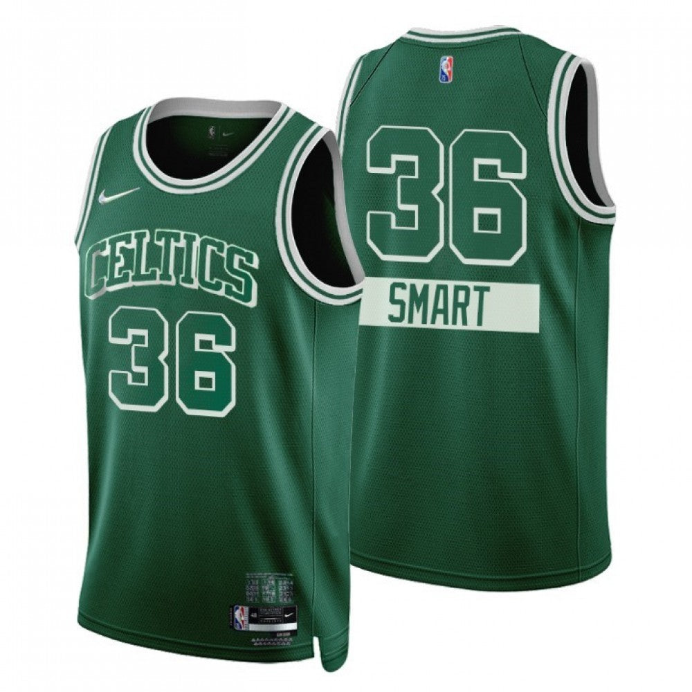Men's Boston Celtics Marcus Smart #36 Nike Green 2021/22 Swingman NBA NBA Jersey - City Edition