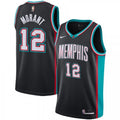 Men's Memphis Grizzlies Ja Morant #12 Black Hardwood Classics 2020/21 NBA Jersey - Classic Edition