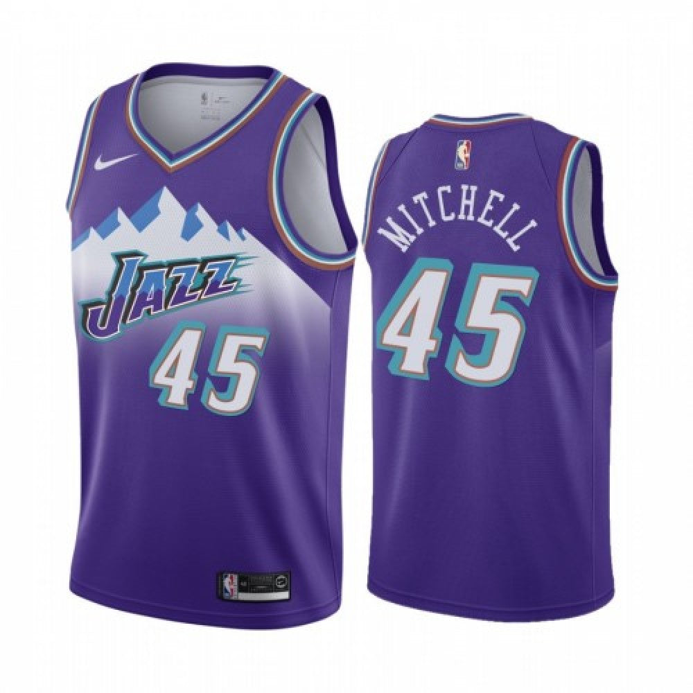 Men's Utah Jazz Donovan Mitchell #45 Hardwood Classics 2019/20 NBA Jersey - Classic Edition