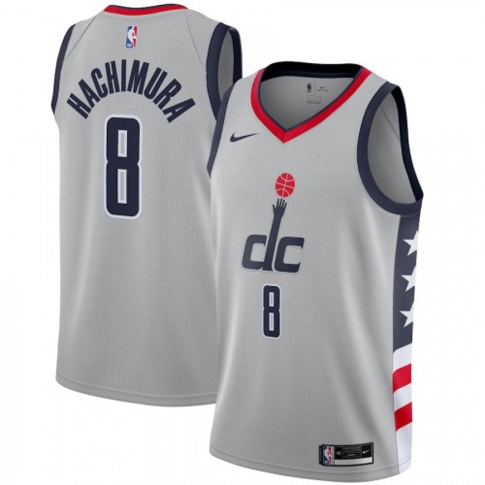 Men's Washington Wizards Rui Hachimura #8 Nike Gray 2020/21 Swingman Player NBA Jersey C City Edition