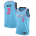 Men's Miami Heat Dwyane Wade #3 Nike Blue 2019/20 Finished Swingman NBA Jersey - City Edition