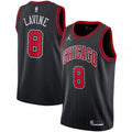 Men's Chicago Bulls Zach LaVine #8 Jordan Black 2020/21 Swingman NBA Jersey - Statement Edition