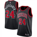 Men's Chicago Bulls Lauri Markkanen #24 Jordan Black 2020/21 Swingman NBA Jersey-Statement Edition