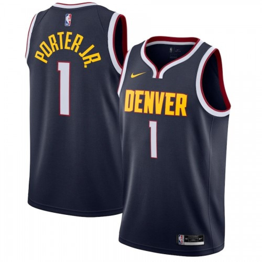 Men's Denver Nuggets Michael Porter Jr. #1 Nike Navy 2020/21 Swingman NBA Jersey C Icon Edition