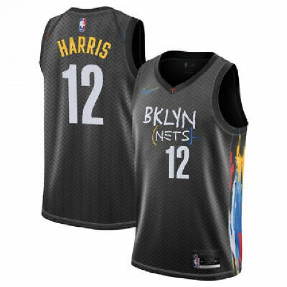 Men's Brooklyn Nets Joe Harris #12 Nike Black 2020/21 Swingman NBA Jersey - City Edition
