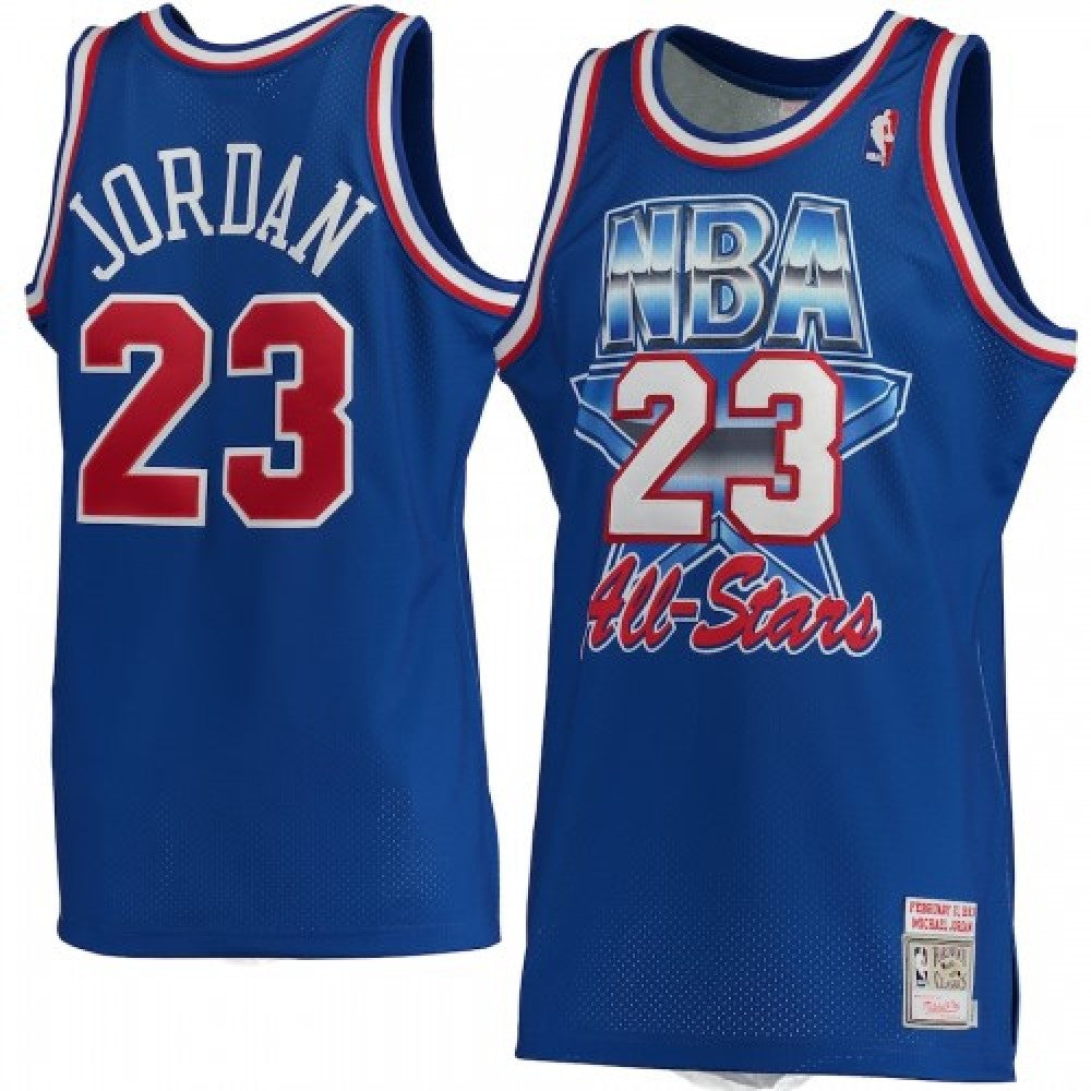 Men's Michael Jordan #23 Throwback Blue 1993 NBA All-Star Game Hardwood Classics NBA Jersey