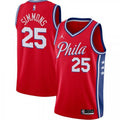 Men's Philadelphia 76ers Ben Simmons #25 Jordan Red 2020/21 Swingman NBA Jersey-Statement Edition
