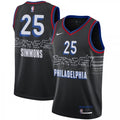 Men's Philadelphia 76ers Ben Simmons #25 Nike Black 2020/21 Swingman Player NBA JerseyCCity Edition