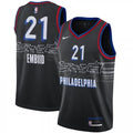 Men's Philadelphia 76ers Joel Embiid #21 Nike Black 2020/21 Swingman Player NBA Jersey C City Edition