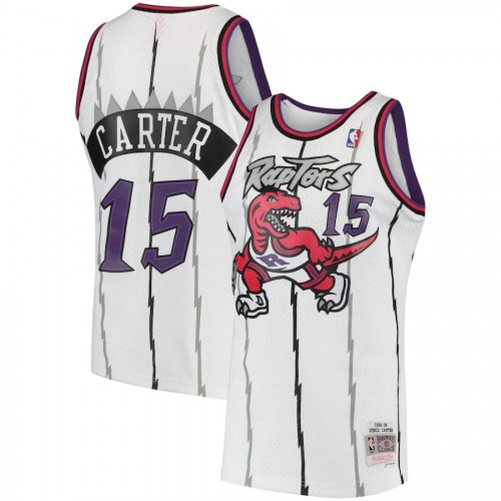 Men's Toronto Raptors Vince Carter #15 White 1998-99 Hardwood Classics Swingman NBA Jersey
