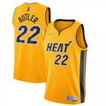 Men's Miami Heat Jimmy Butler #22 Nike Yellow 20/21 Swingman NBA Jersey - Earned Edition