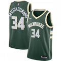 Giannis Antetokounmpo Milwaukee Bucks Nike 2020/21 Swingman NBA Jersey Green - Icon Edition