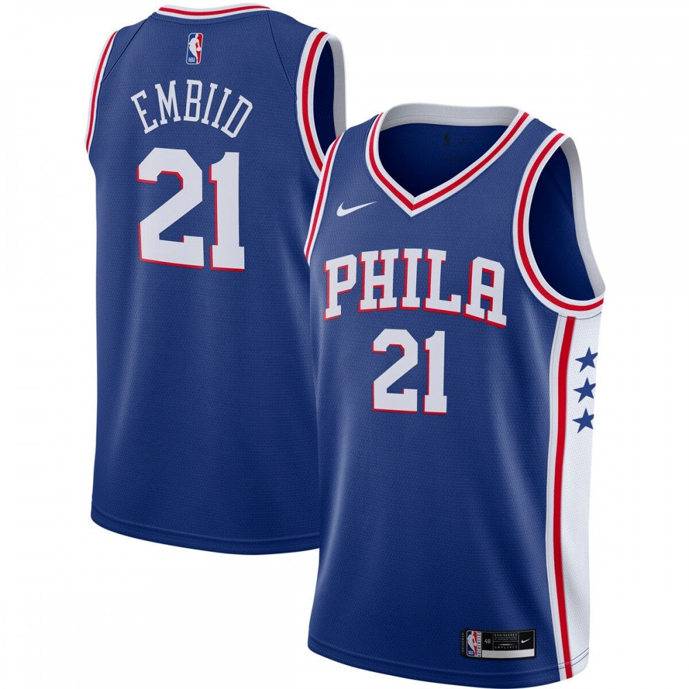 Joel Embiid Philadelphia 76ers Nike 2020/21 Swingman NBA Jersey - Royal - Icon Edition