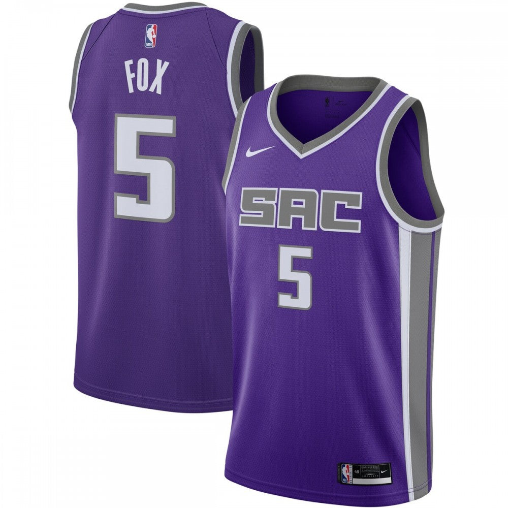 De'Aaron Fox Sacramento Kings Nike 2020/21 Swingman NBA Jersey - Purple - Icon Edition
