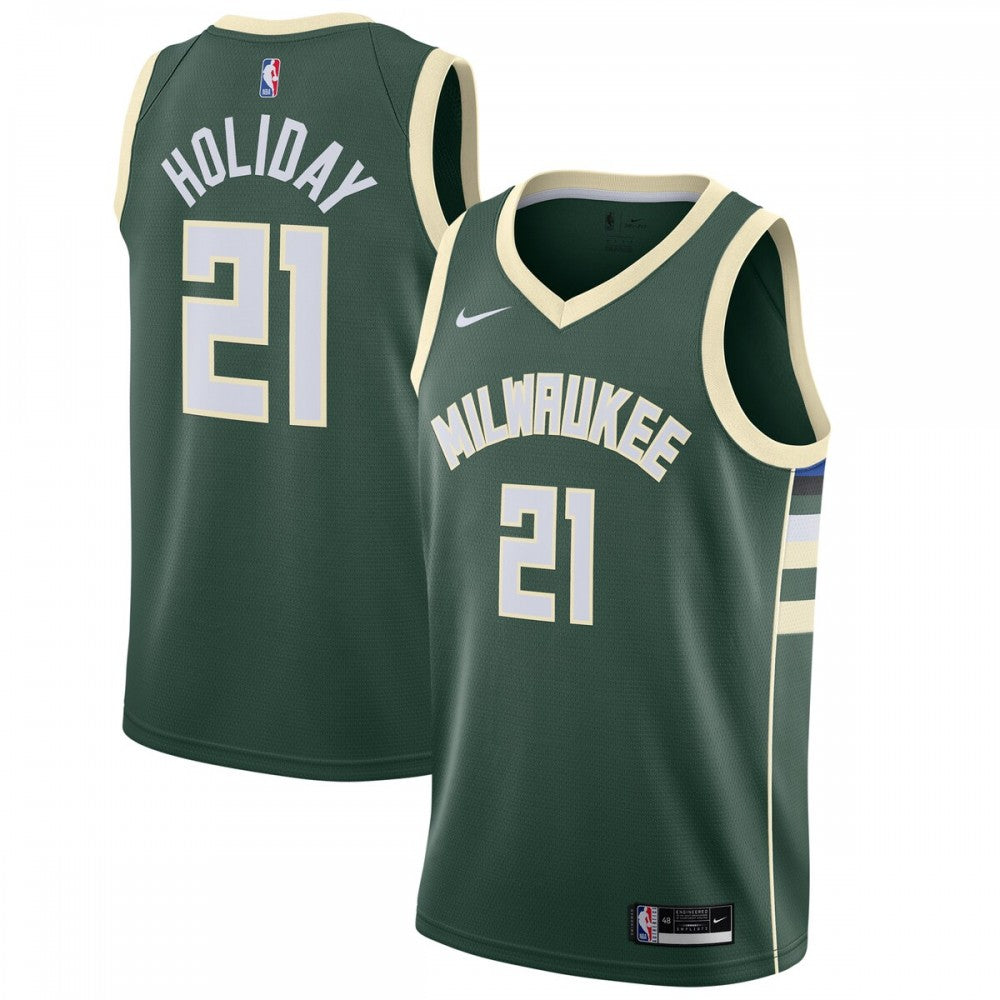 Jrue Holiday Milwaukee Bucks Nike 2020/21 Swingman NBA Jersey Hunter Green - Icon Edition