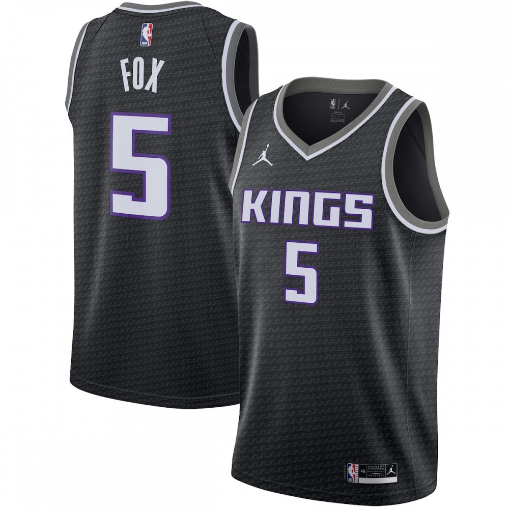 De'Aaron Fox Sacramento Kings Jordan Brand 2020/21 Swingman NBA Jersey - Statement Edition - Black