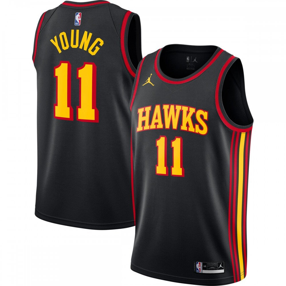 Trae Young Atlanta Hawks Jordan Brand 2020/21 Swingman NBA Jersey - Statement Edition - Black