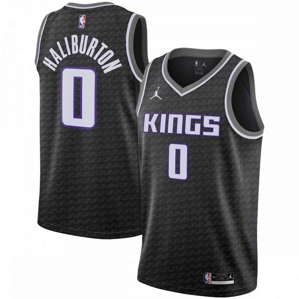 Tyrese Haliburton Sacramento Kings Jordan Brand 2020/21 Swingman NBA Jersey - Statement Edition - Black