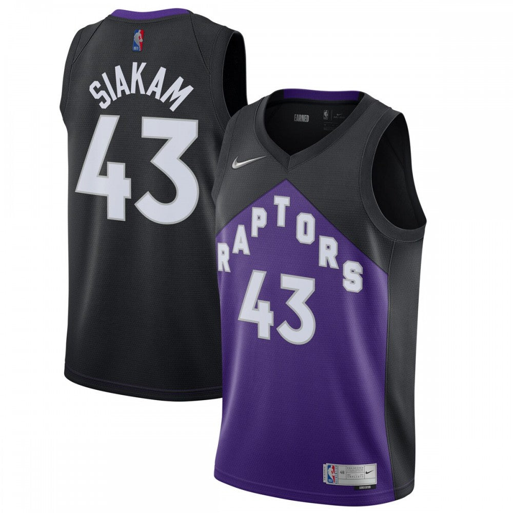 Pascal Siakam Toronto Raptors Nike 2020/21 Swingman Player NBA Jersey Black/Purple - Earned Edition