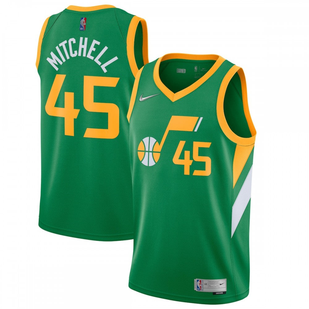 Donovan Mitchell Utah Jazz Nike 2020/21 Swingman Player NBA Jersey Green - Earned Edition