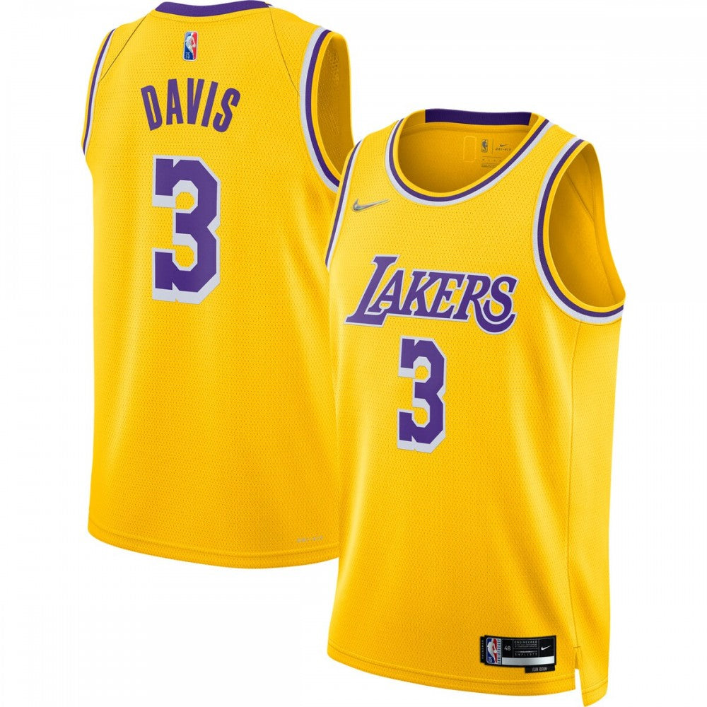 Anthony Davis Los Angeles Lakers Nike 2021/22 Diamond Swingman NBA Jersey - Icon Edition - Gold