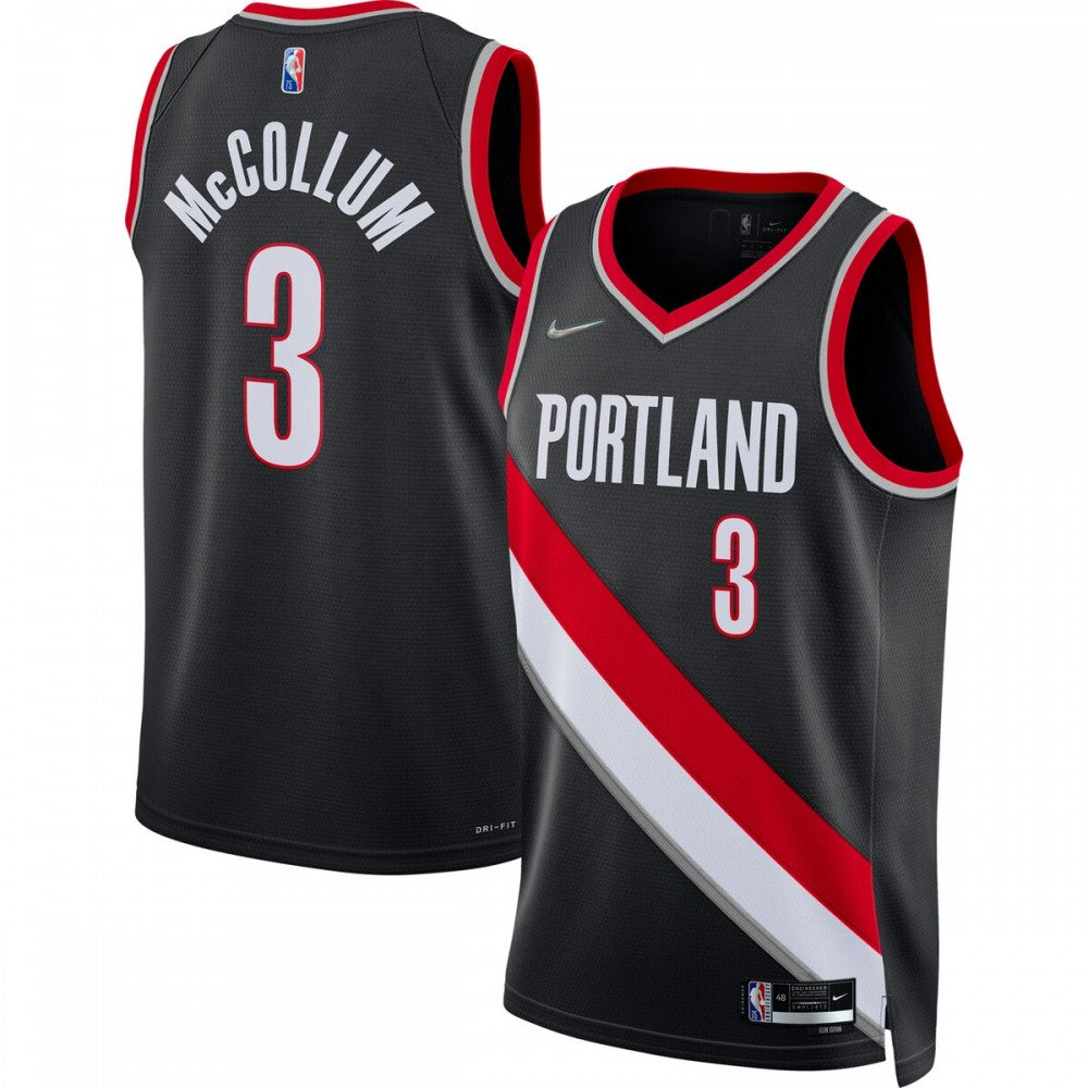 C.J. McCollum Portland Trail Blazers Nike 2021/22 Diamond Swingman NBA Jersey - Icon Edition - Black