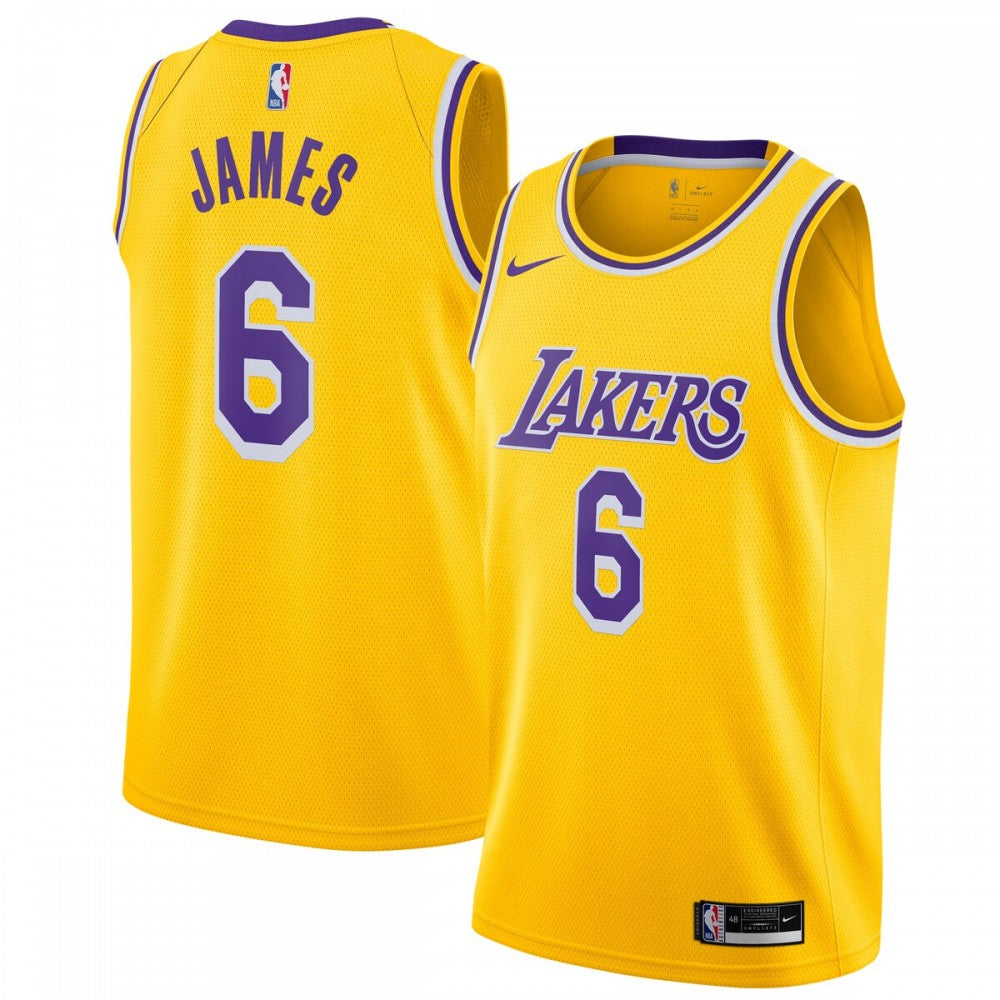 LeBron James Los Angeles Lakers Nike 2021/22 #6 Swingman Player NBA Jersey - Gold - Icon Edition