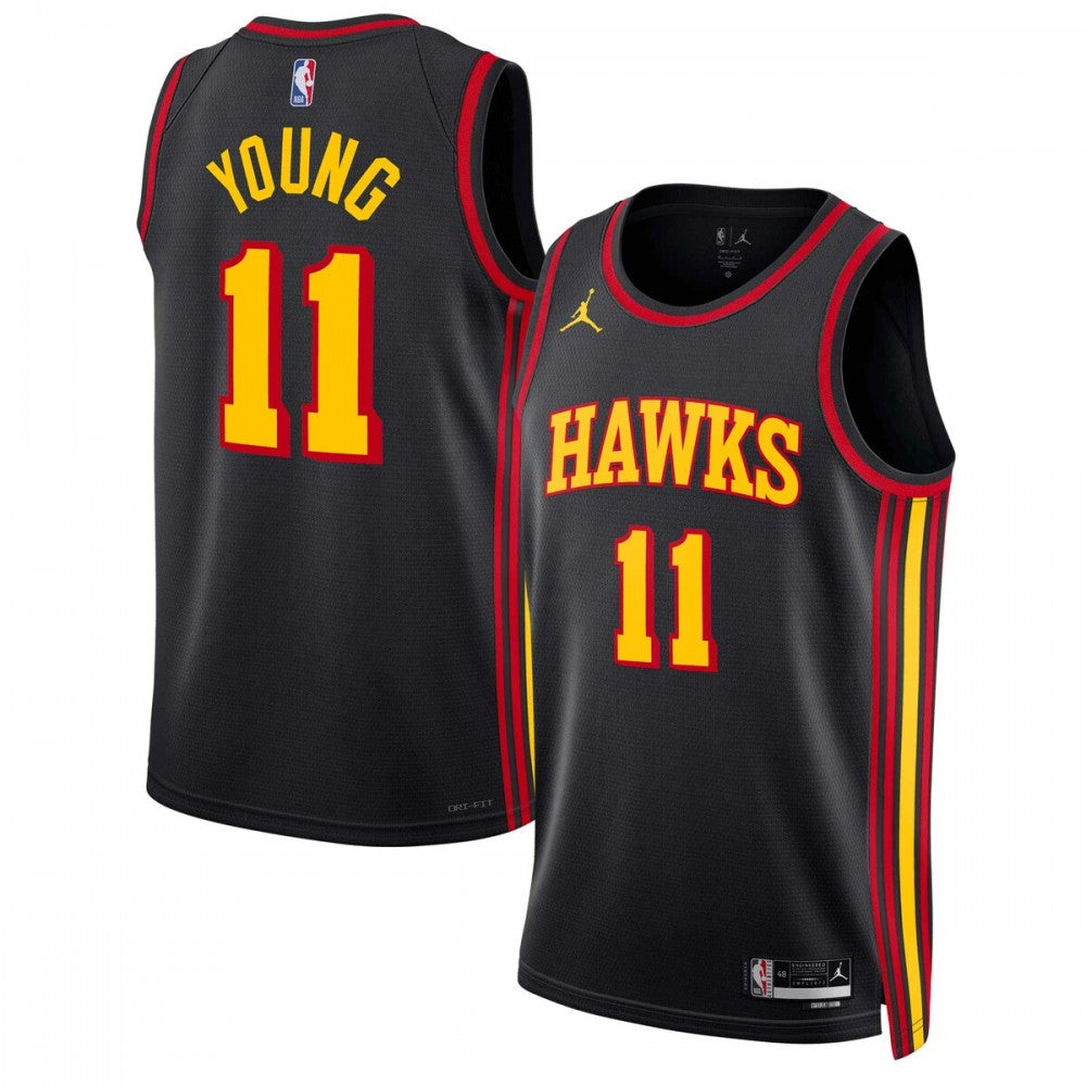 Trae Young Atlanta Hawks Jordan Brand 2022/23 Statement Edition Swingman NBA Jersey - Black