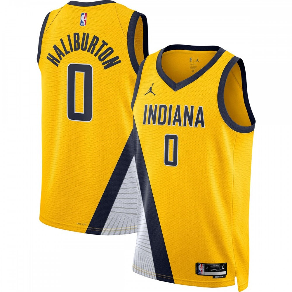 Tyrese Haliburton Indiana Pacers Jordan Brand 2022/23 Statement Edition Swingman NBA Jersey - Gold