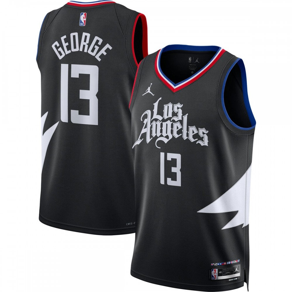 Paul George LA Clippers Jordan Brand 2022/23 Statement Edition Swingman NBA Jersey - Black