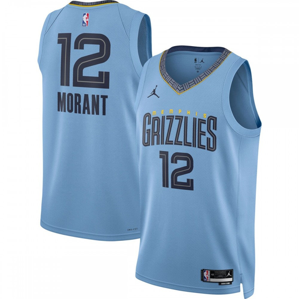 Ja Morant Memphis Grizzlies Jordan Brand 2022/23 Statement Edition Swingman NBA Jersey - Light Blue
