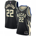 Khris Middleton Milwaukee Bucks Jordan Brand 2022/23 Statement Edition Swingman NBA Jersey - Black