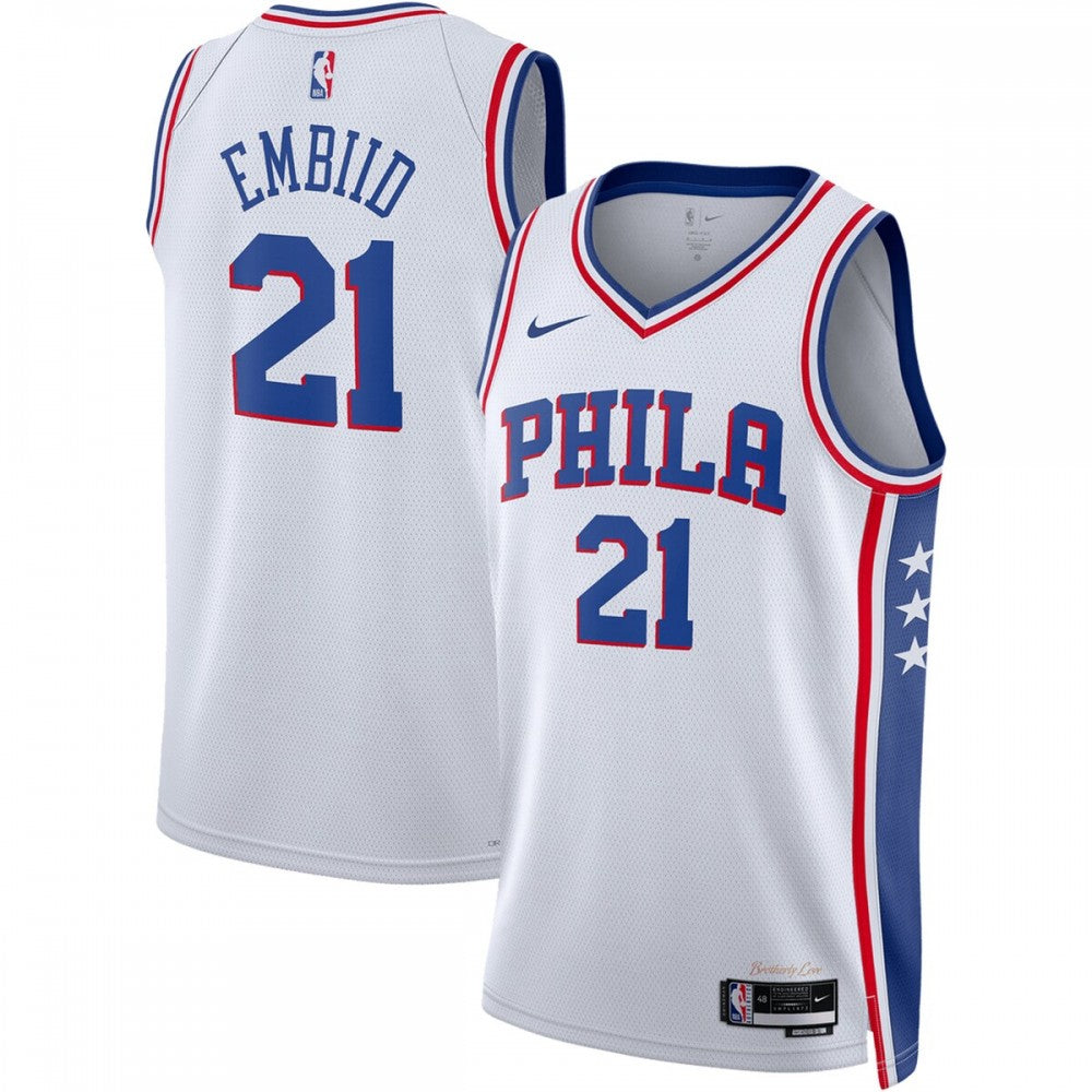 Joel Embiid Philadelphia 76ers Nike Unisex 2022/23 Swingman NBA Jersey - Association Edition - White