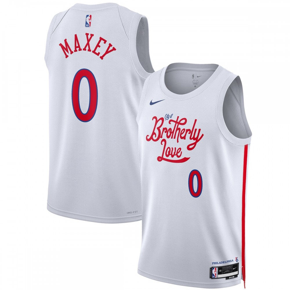 Tyrese Maxey Philadelphia 76ers Nike Unisex 2022/23 Swingman NBA Jersey - City Edition - White