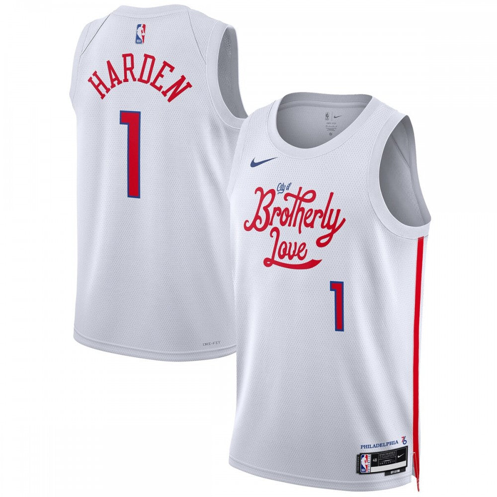 James Harden Philadelphia 76ers Nike Unisex 2022/23 Swingman NBA Jersey - City Edition - White