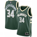Giannis Antetokounmpo Milwaukee Bucks Nike Unisex 2022/23 Swingman NBA Jersey - Icon Edition - Hunter Green