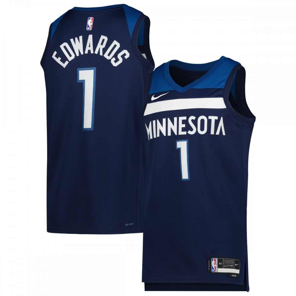 Anthony Edwards Minnesota Timberwolves Nike Unisex 2022/23 Swingman NBA Jersey - Icon Edition - Navy