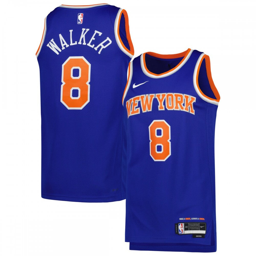 Kemba Walker New York Knicks Nike Unisex 2022/23 Swingman NBA Jersey - Icon Edition - Blue