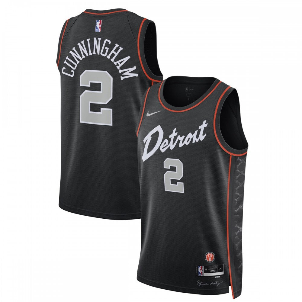 Cade Cunningham Detroit Pistons Nike Unisex 2023/24 Swingman NBA Jersey - Black - City Edition