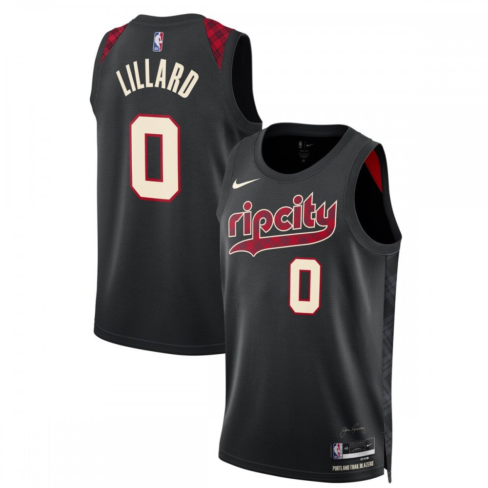 Damian Lillard Portland Trail Blazers Nike Unisex 2023/24 Swingman NBA Jersey - Black - City Edition