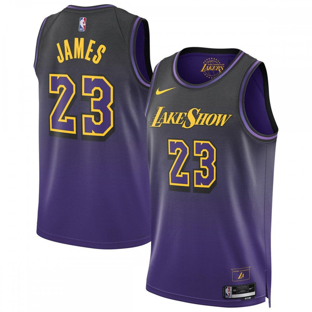 LeBron James Los Angeles Lakers Nike Unisex 2024/25 Swingman Player NBA Jersey - City Edition - Purple