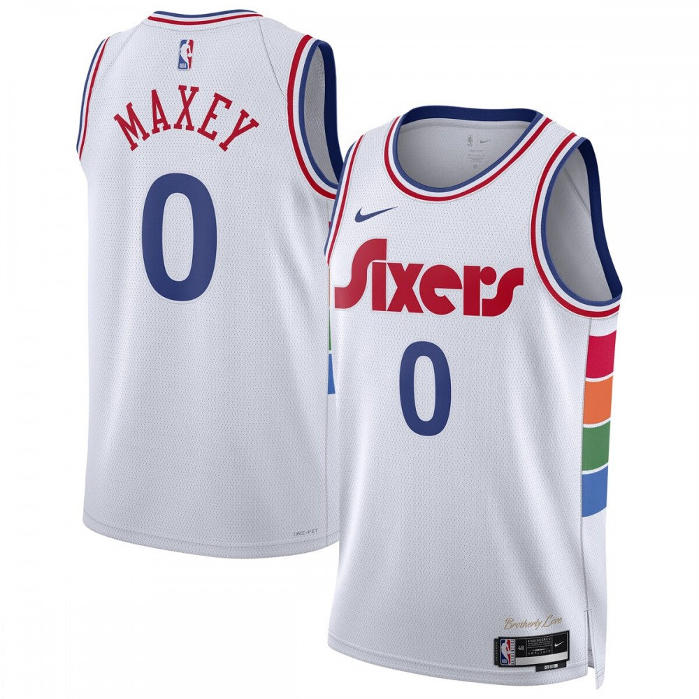 Tyrese Maxey Philadelphia 76ers Nike Unisex 2024/25 Swingman Player NBA Jersey - City Edition - White