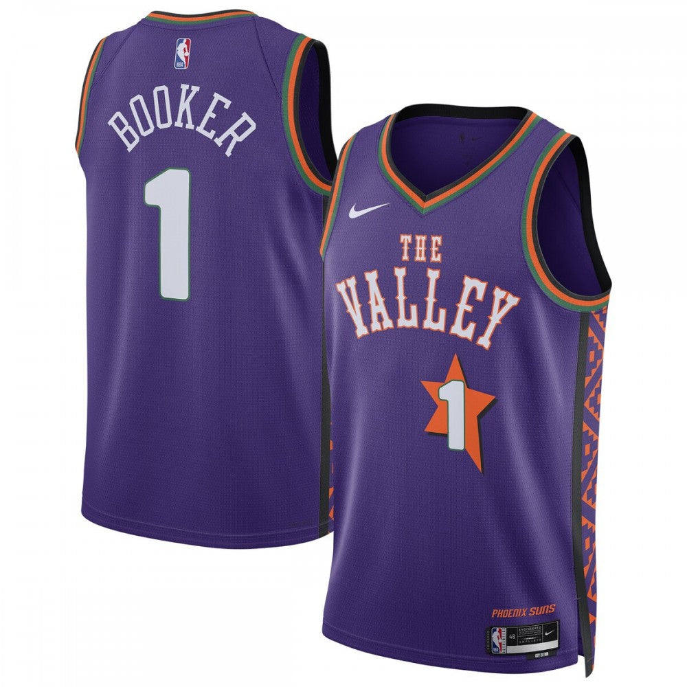 Devin Booker Phoenix Suns Nike Unisex 2024/25 Swingman Player NBA Jersey - City Edition - Purple