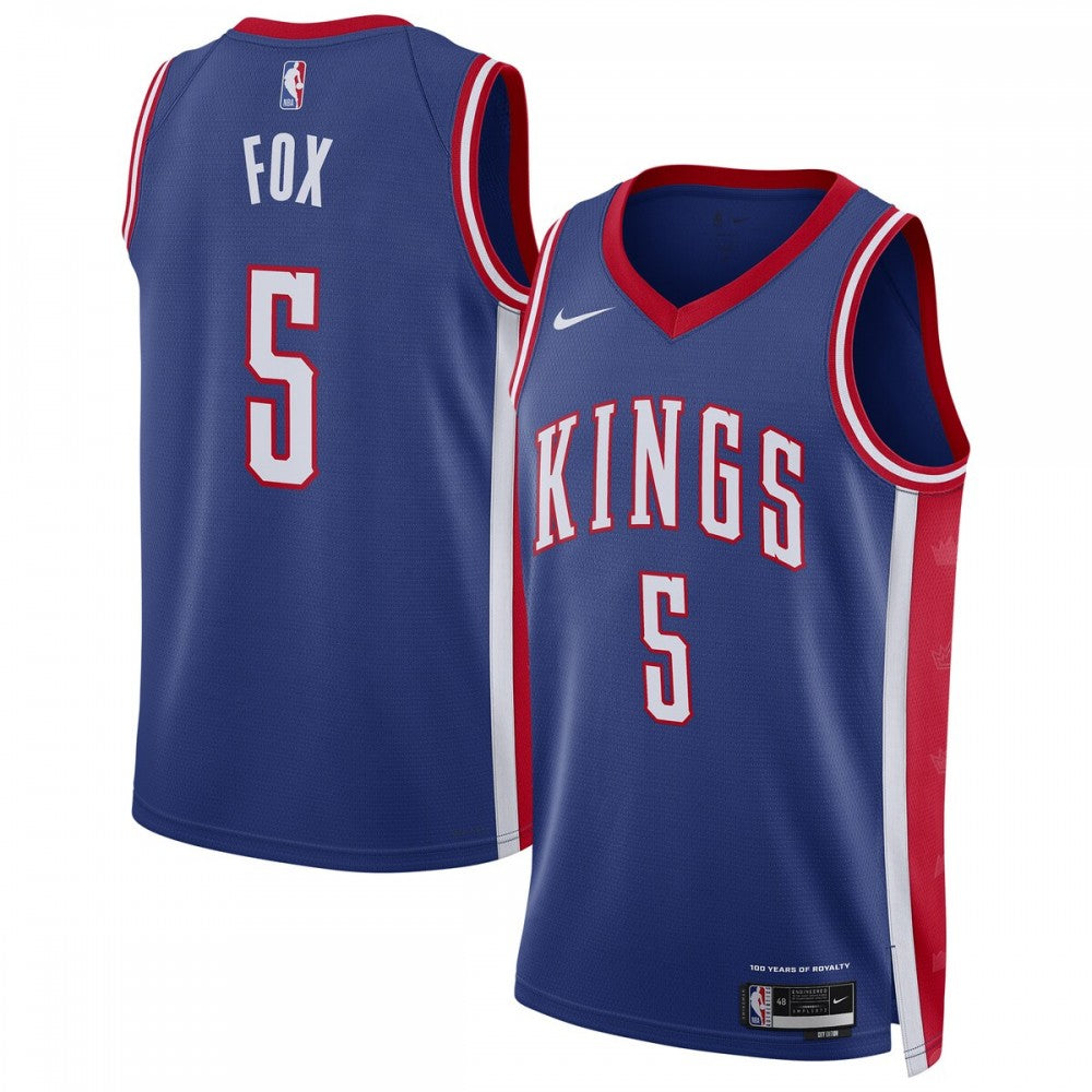 De'Aaron Fox Sacramento Kings Nike Unisex 2024/25 Swingman Player NBA Jersey - City Edition - Blue