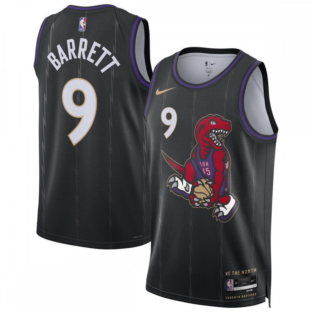 RJ Barrett Toronto Raptors Nike Unisex 2024/25 Swingman Player NBA Jersey - City Edition - Black
